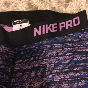 Nike fleece legging, purple pattern